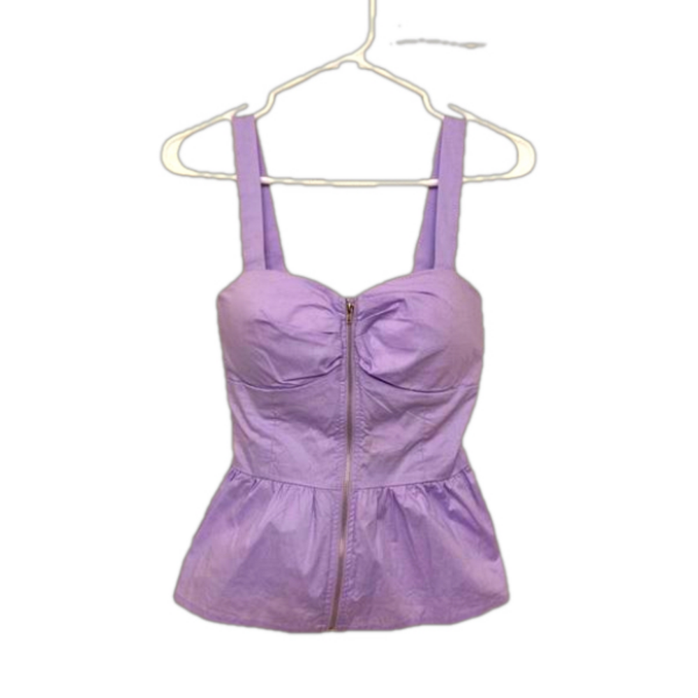 Lavender Corset Peplum Top